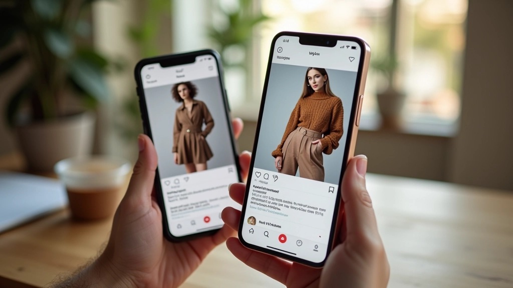 Sosyal medya platformlarında paylaşılan moda içeriklerinden örnek görüntüler